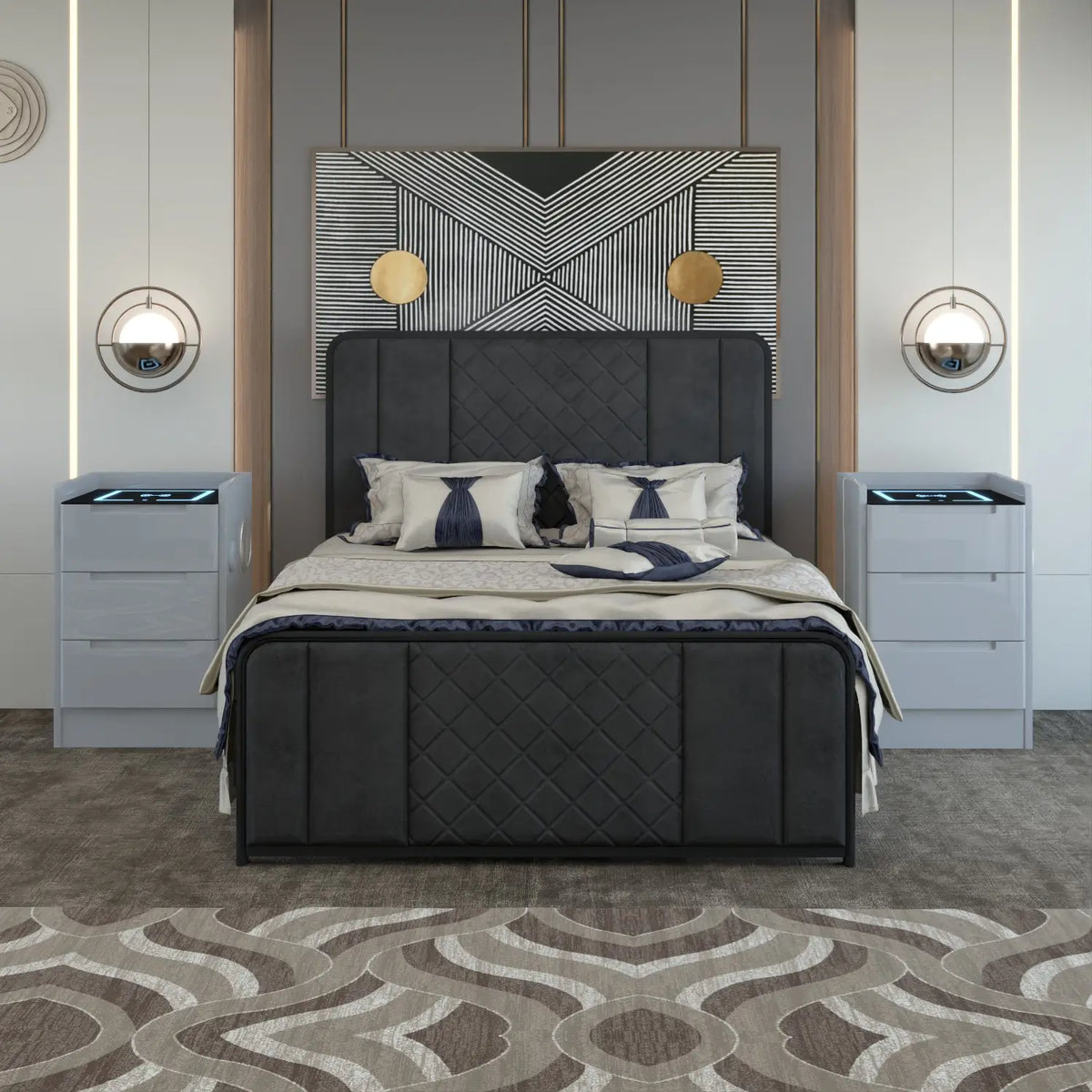 Dallas Bedside - Glossique Furniture
