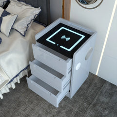 Dallas Bedside Table in Grey