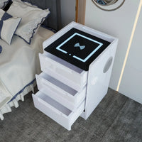 Dallas Bedside Table in white