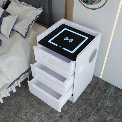Dallas Bedside Table in white
