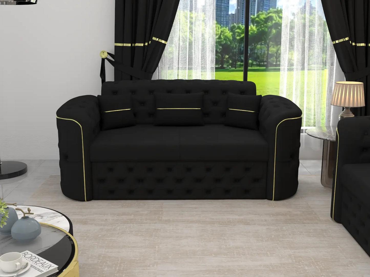 Black 2 seater