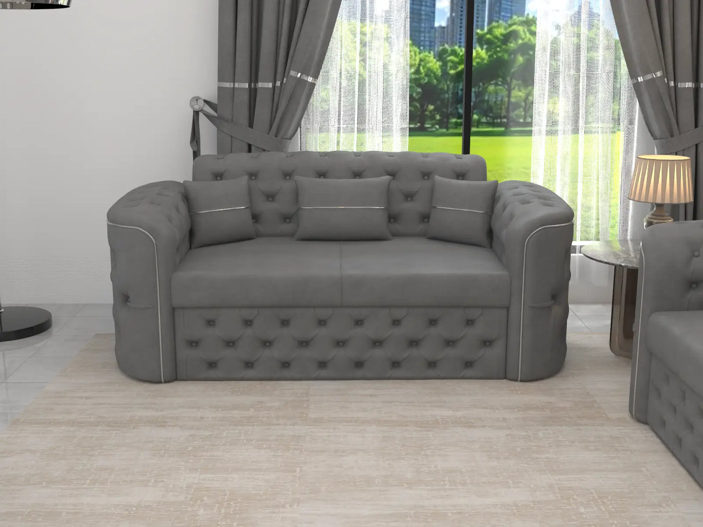 Gray 2 seater