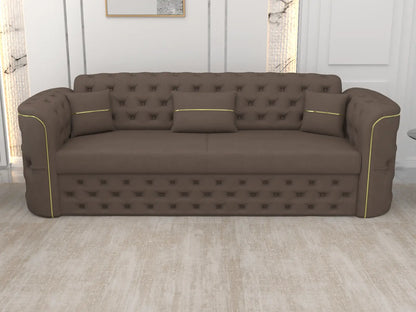 Brown 3 seater