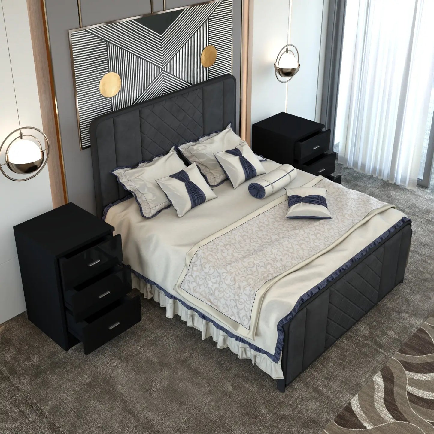 Halo Bedside Black