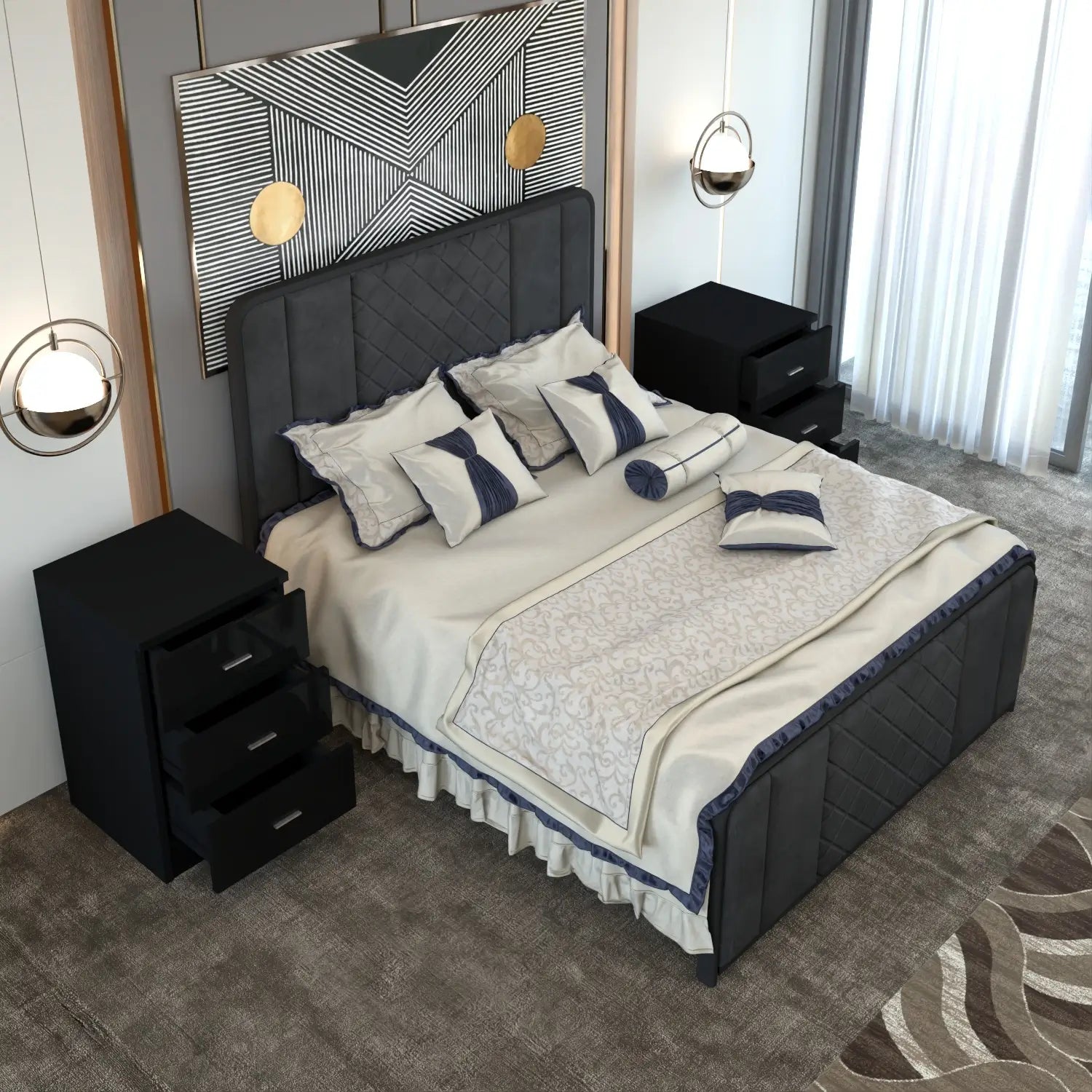 Halo Bedside Black