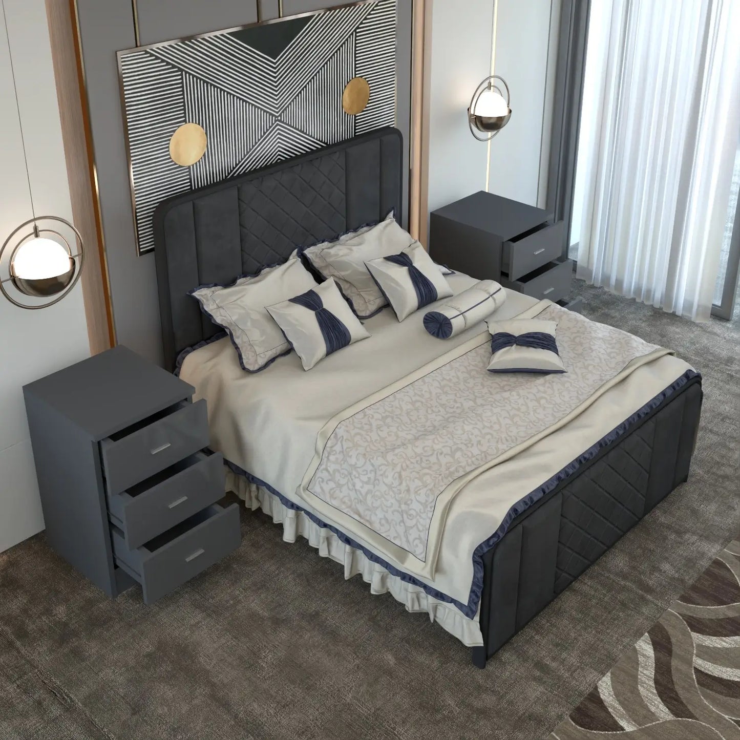 Halo Bedside DarkGray