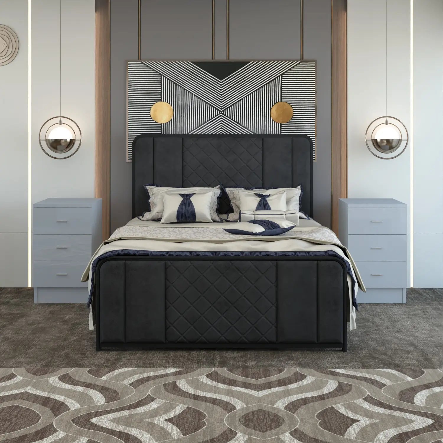 Halo Bedside Gray