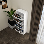 Load image into Gallery viewer, 4 Tier High Gloss Shoes Cabinet
