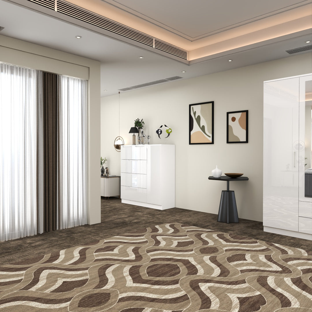 5-Drawers High Gloss Chest of Drawer with Side Hanging Cabinet