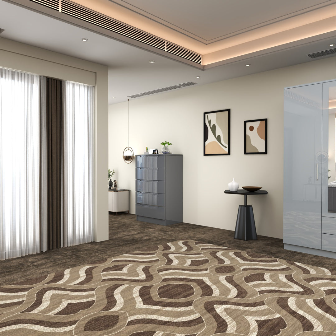 High Gloss 5-Pull-Out Storage Chest of Drawers