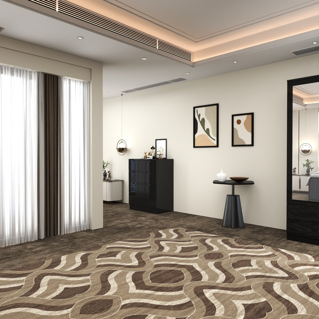 High Gloss 4-Pull-Out Storage Chest of Drawers