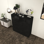 Load image into Gallery viewer, 5-Drawers High Gloss Chest of Drawer with Side Hanging Cabinet
