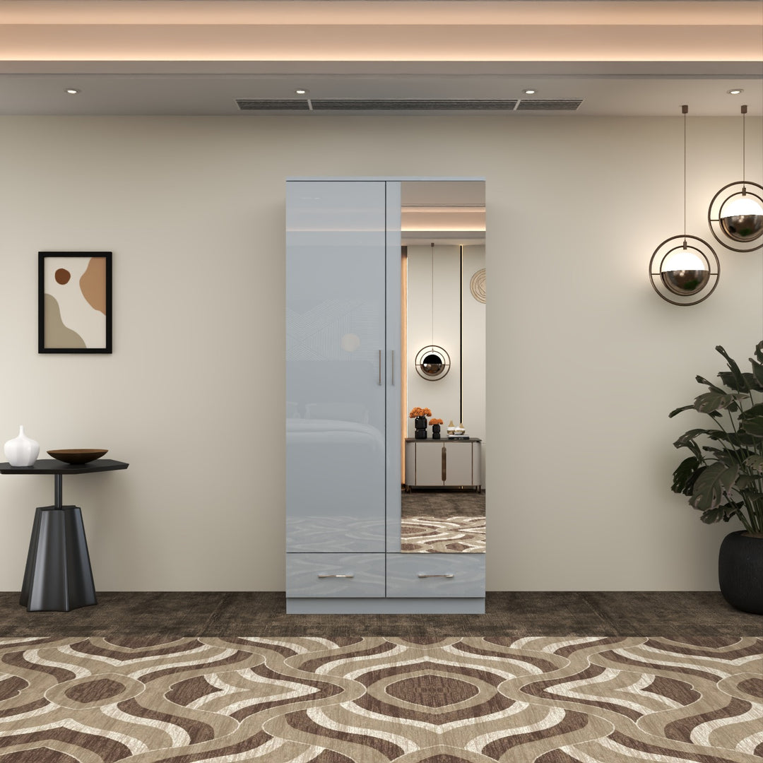 High Gloss 2 Doors Wardrobe