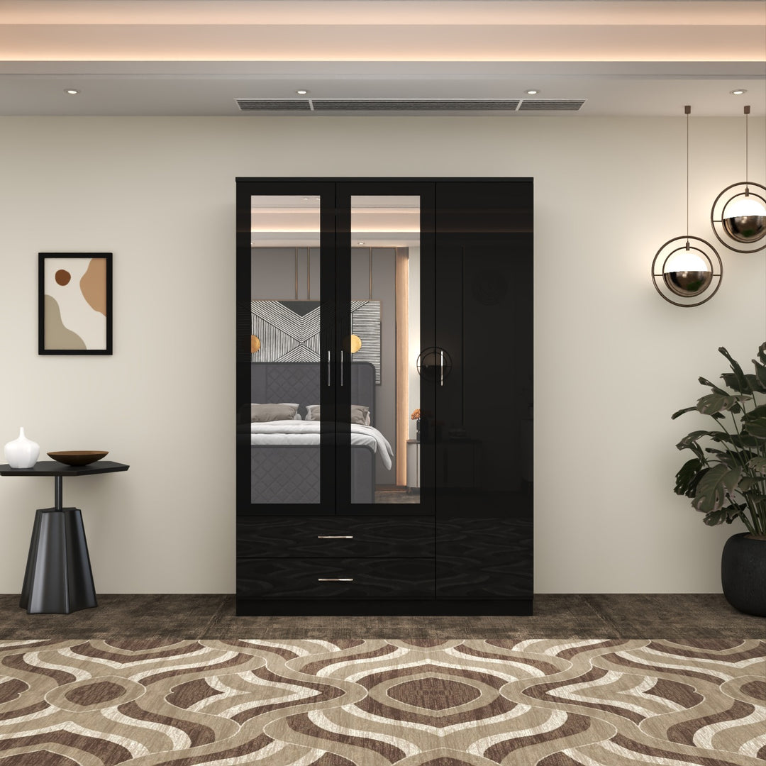 Modern High Gloss 3-Doors Wardrobe