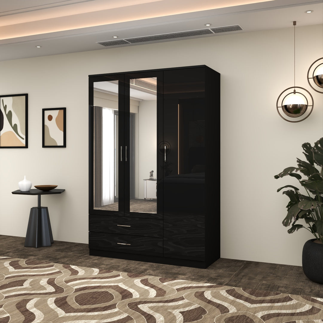 Modern High Gloss 3-Doors Wardrobe