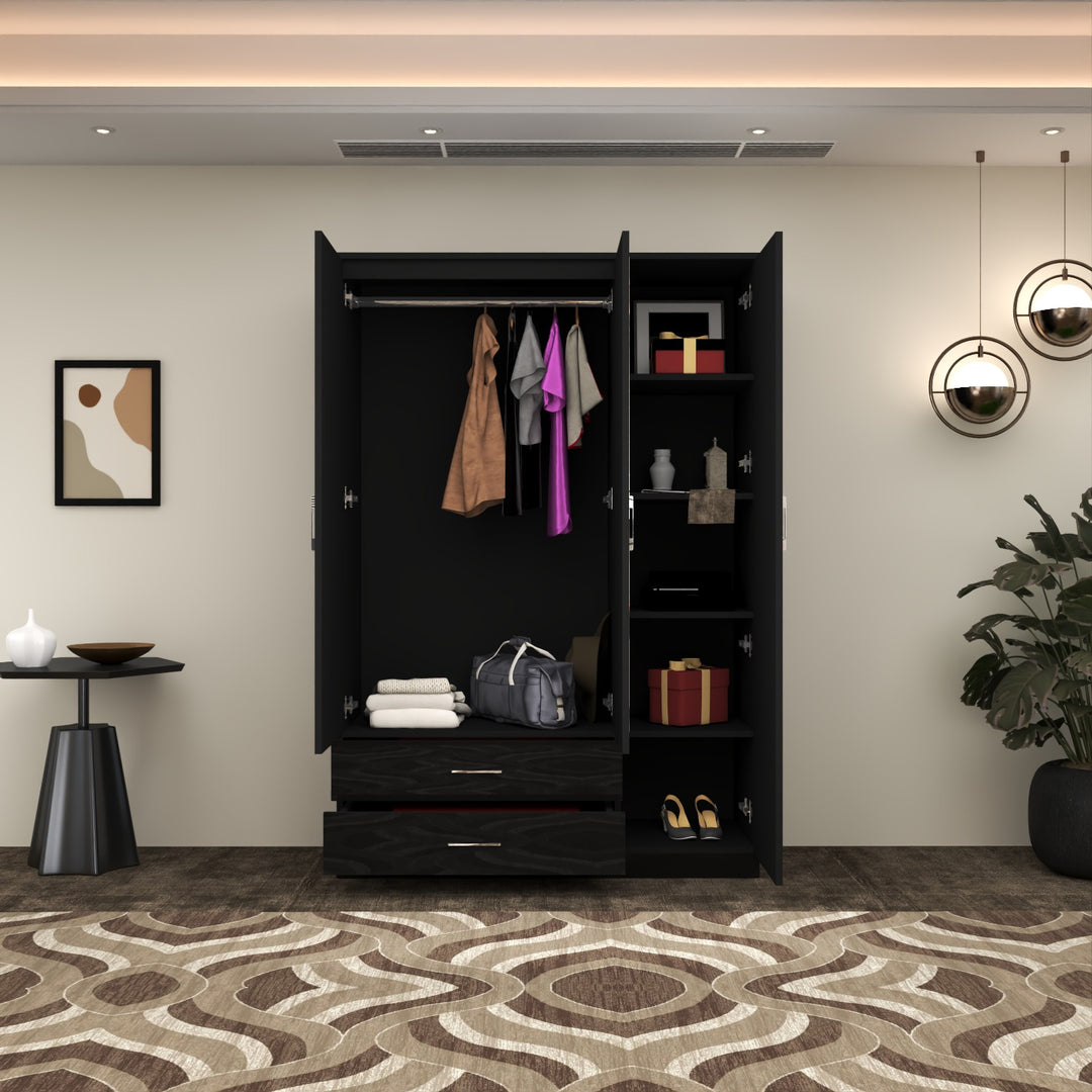 Modern High Gloss 3-Doors Wardrobe