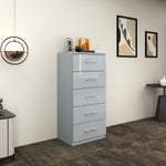 Load image into Gallery viewer, 5-Deep &amp; Tall Chest of Drawers with Handles
