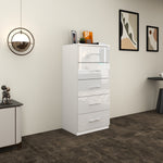 Load image into Gallery viewer, 5-Deep &amp; Tall Chest of Drawers with Handles
