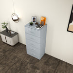 Load image into Gallery viewer, 5-Deep &amp; Tall Chest of Drawers with Handles
