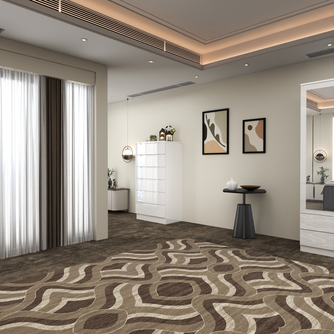 High Gloss 6-Pull-Out Storage Chest of Drawers