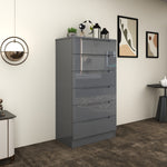 Load image into Gallery viewer, High Gloss 6-Pull-Out Storage Chest of Drawers
