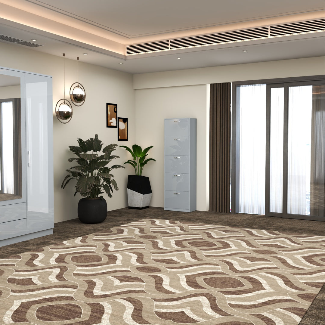 5 Tier High Gloss Shoes Cabinet