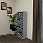 Load image into Gallery viewer, 4 Tier High Gloss Shoes Cabinet
