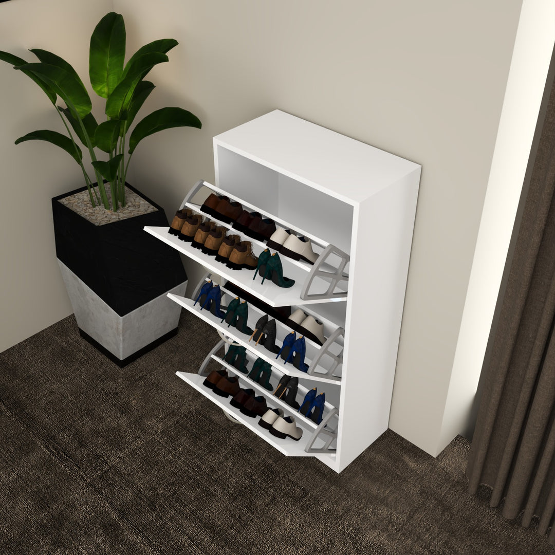 3 Tier High Gloss Shoes Cabinet