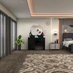 Load image into Gallery viewer, High Gloss Dressing Table with LED Mirror &amp; Stool
