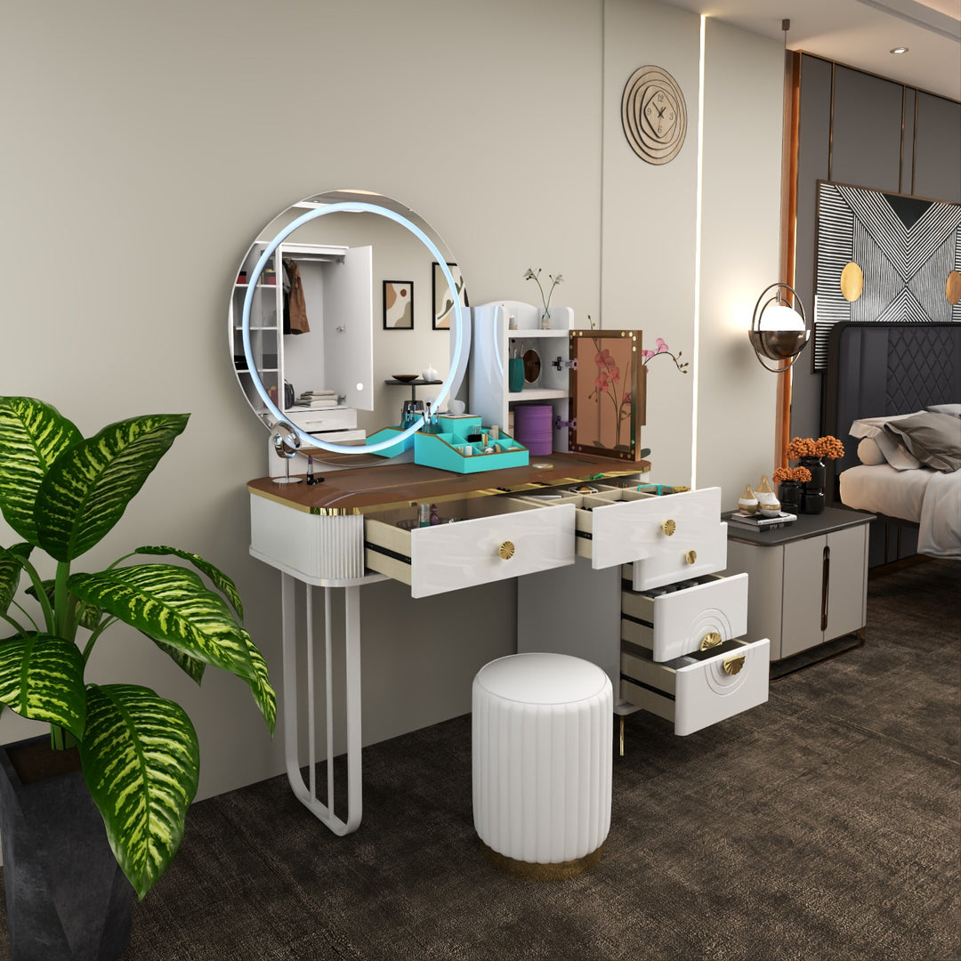 Modern Dressing Table with LED Mirror