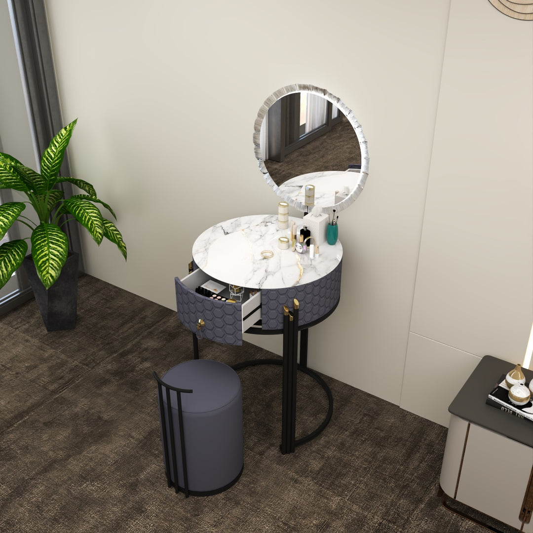 Modern Round Marble Dressing Table