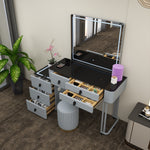 Load image into Gallery viewer, High Gloss Dressing Table with Drawers
