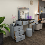 Load image into Gallery viewer, High Gloss Dressing Table with Drawers

