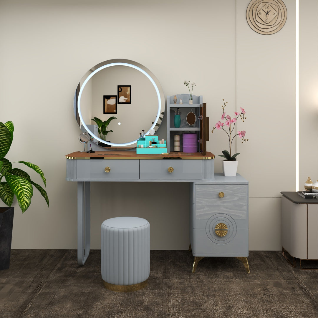 Modern Dressing Table with LED Mirror