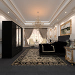 Load image into Gallery viewer, High Gloss 4-Doors Wardrobe with Mirror
