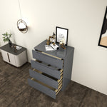Load image into Gallery viewer, High Gloss 4-Pull-Out Storage Chest of Drawers
