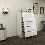 Load image into Gallery viewer, High Gloss 5-Pull-Out Storage Chest of Drawers
