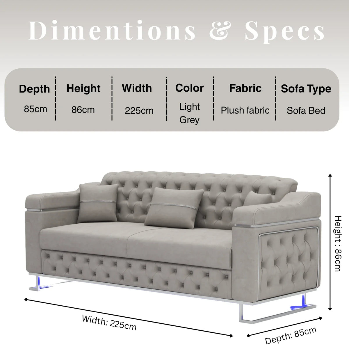 3 Seater Grey