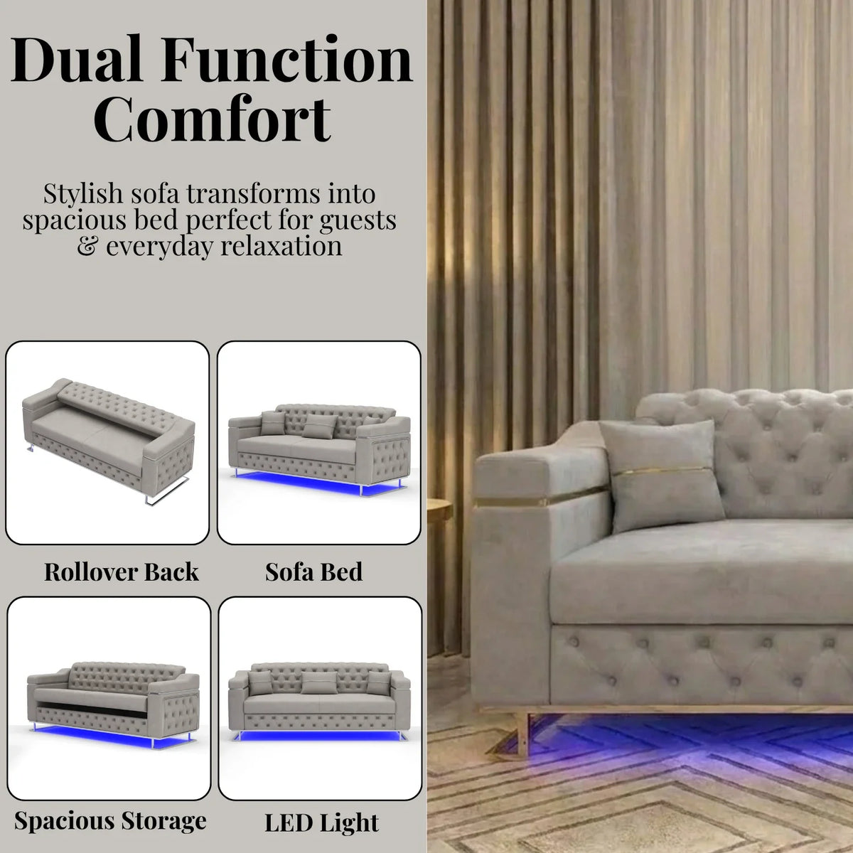 3 Seater Grey