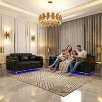3+2 Seater Black