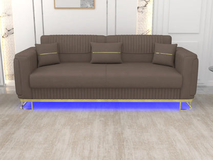Brown 3 Seater