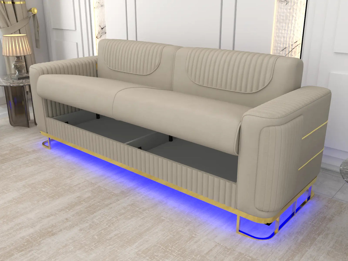 Cream 3 Seater