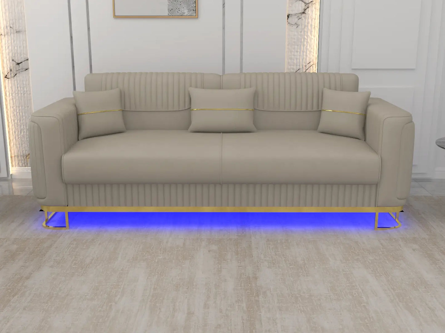 Cream 3 Seater