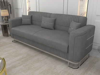Grey 3 Seater