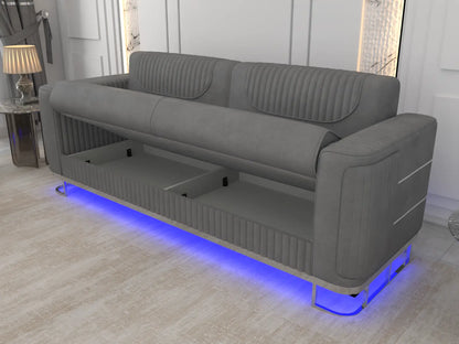 Grey 3 Seater