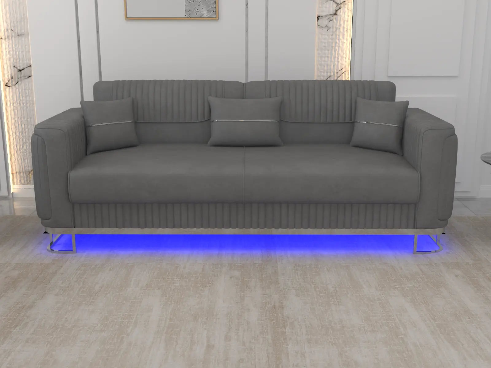 Grey 3 Seater