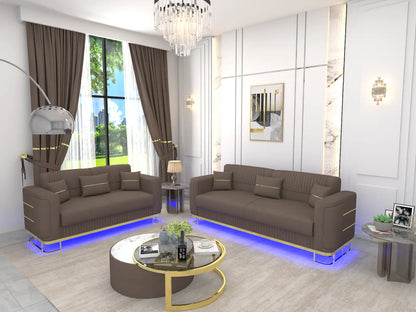 Brown 3+2 Seater