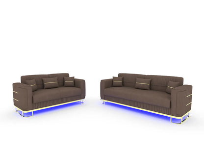 Brown 3+2 Seater