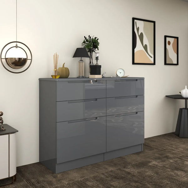 Nova 6 Drawers Chest Gray