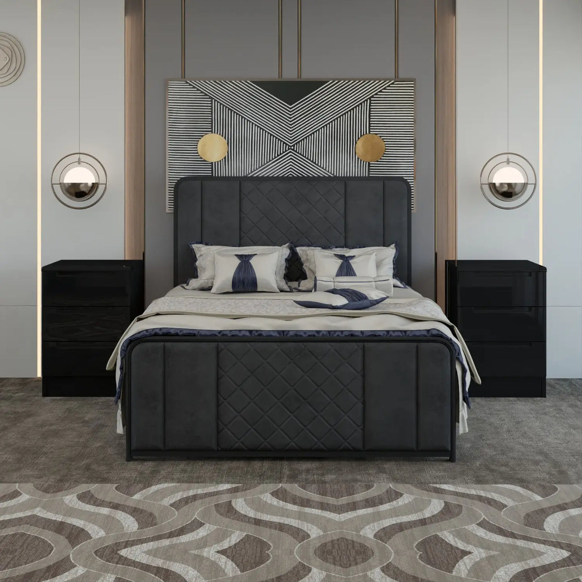 Opal Bedside Black